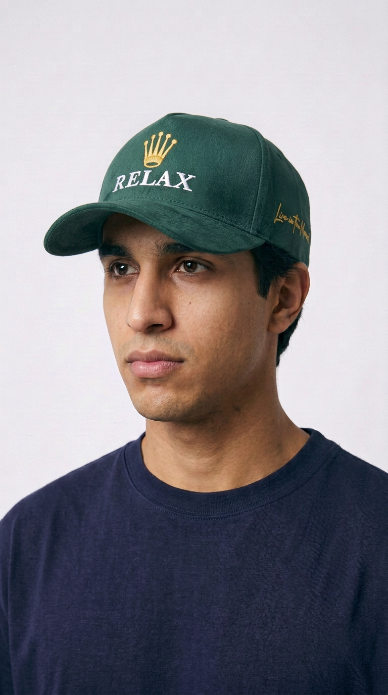 Relax - Premium Hat A-Frame Snapback Adjustable - Suede Feel Finish - 5 Panel