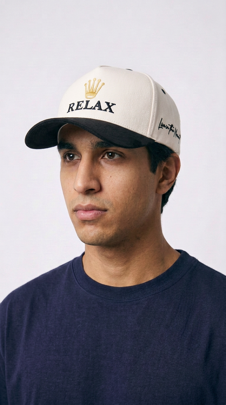 Relax - Premium Hat A-Frame Snapback Adjustable - Suede Feel Finish - 5 Panel