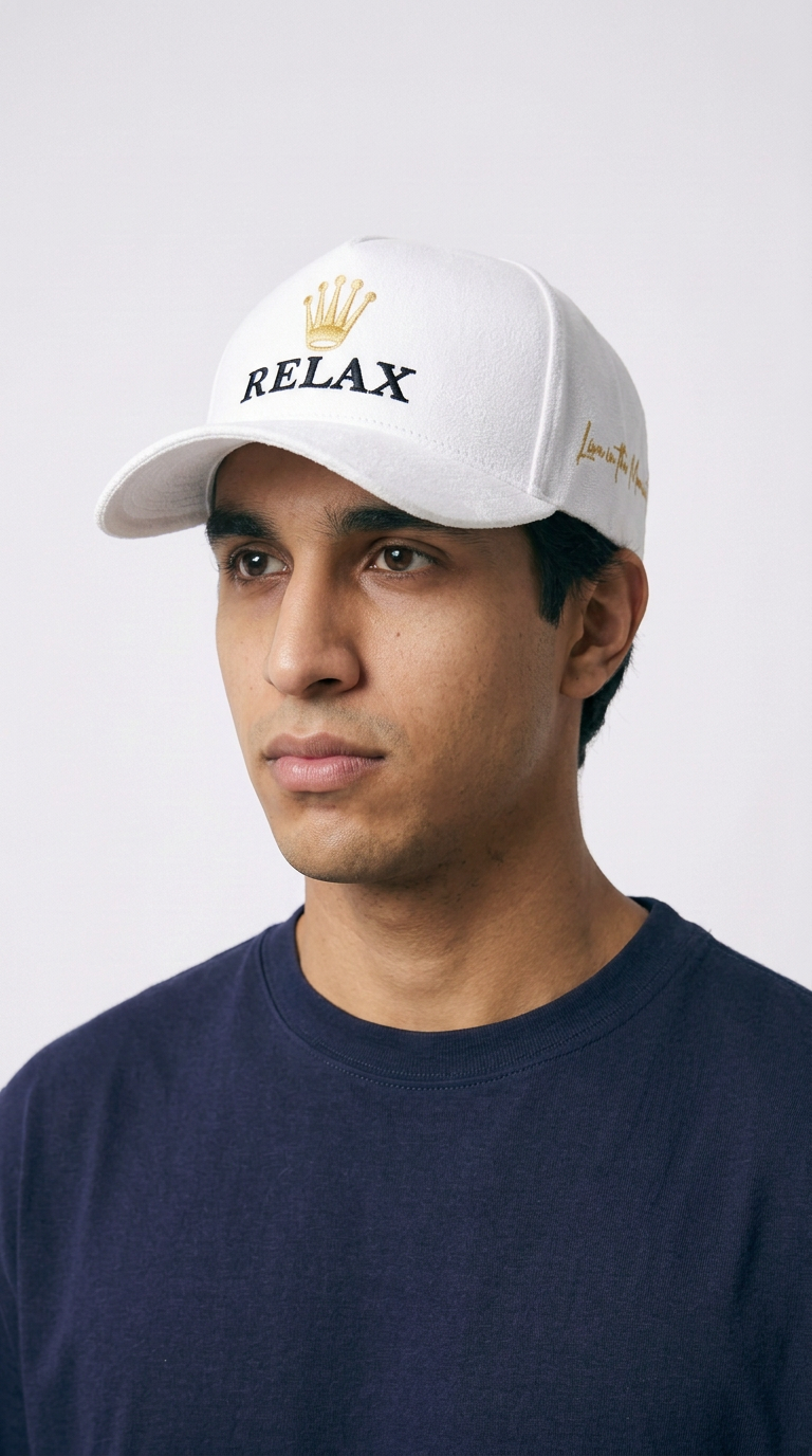 Relax - Premium Hat A-Frame Snapback Adjustable - Suede Feel Finish - 5 Panel