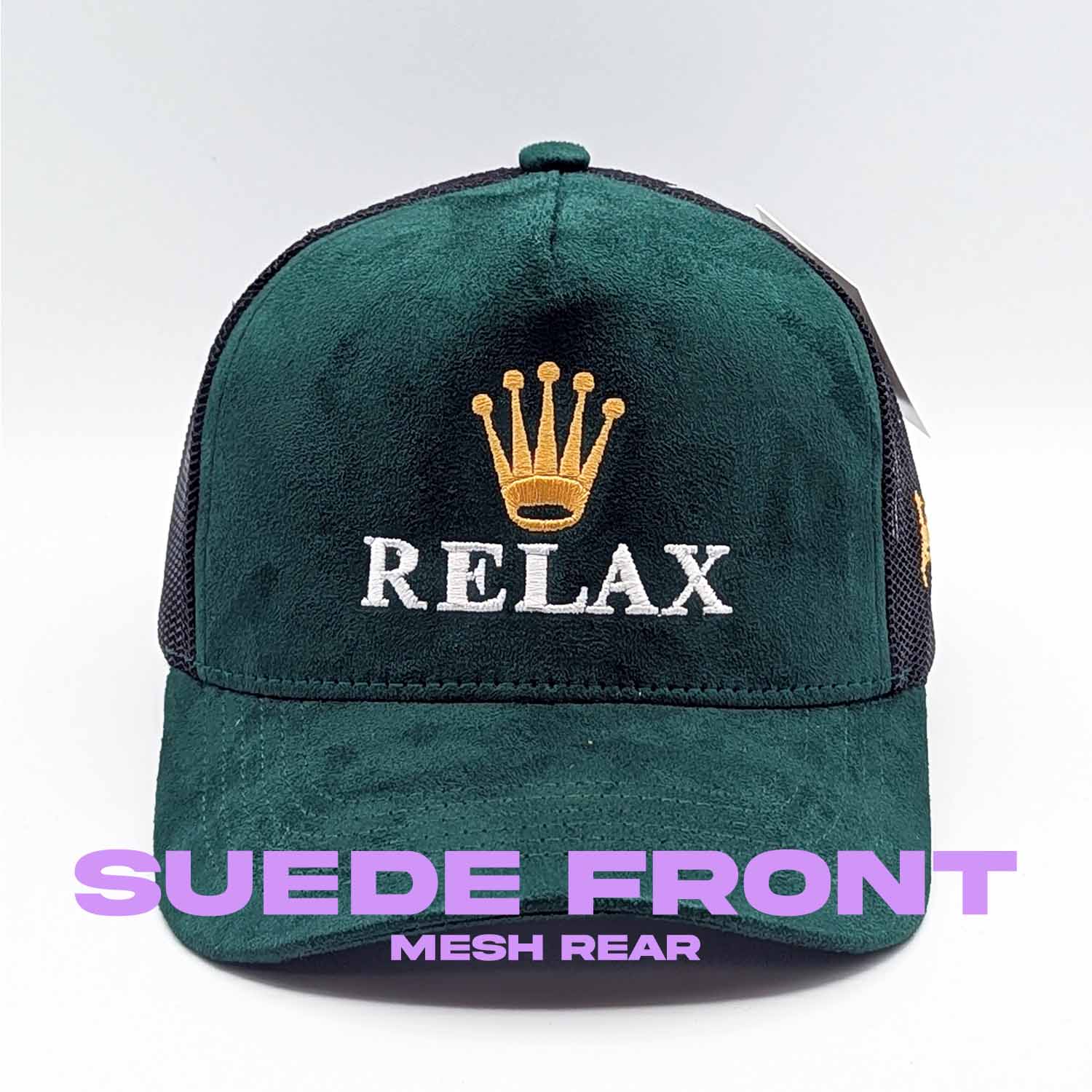 Relax - Premium Hat A-Frame Snapback Adjustable - Suede Feel Finish - 5 Panel