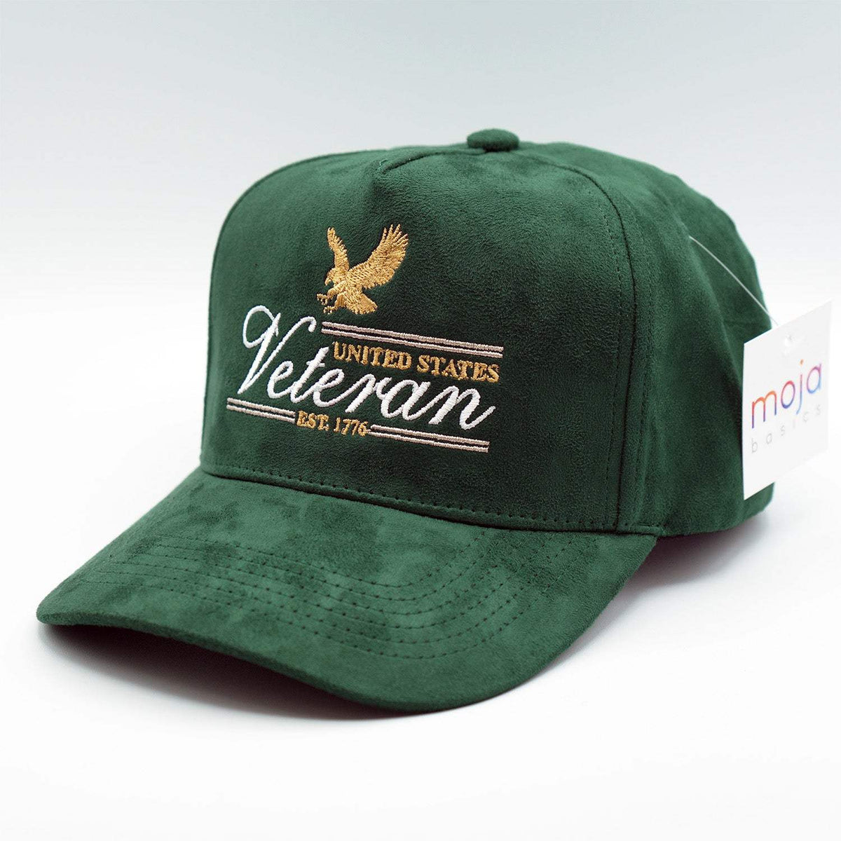 U.S. VETERAN - Premium Hat A-Frame Snapback Adjustable - Suede Feel Finish - 5 Panel