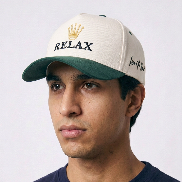 Relax - Premium Hat A-Frame Snapback Adjustable - Suede Feel Finish - 5 Panel