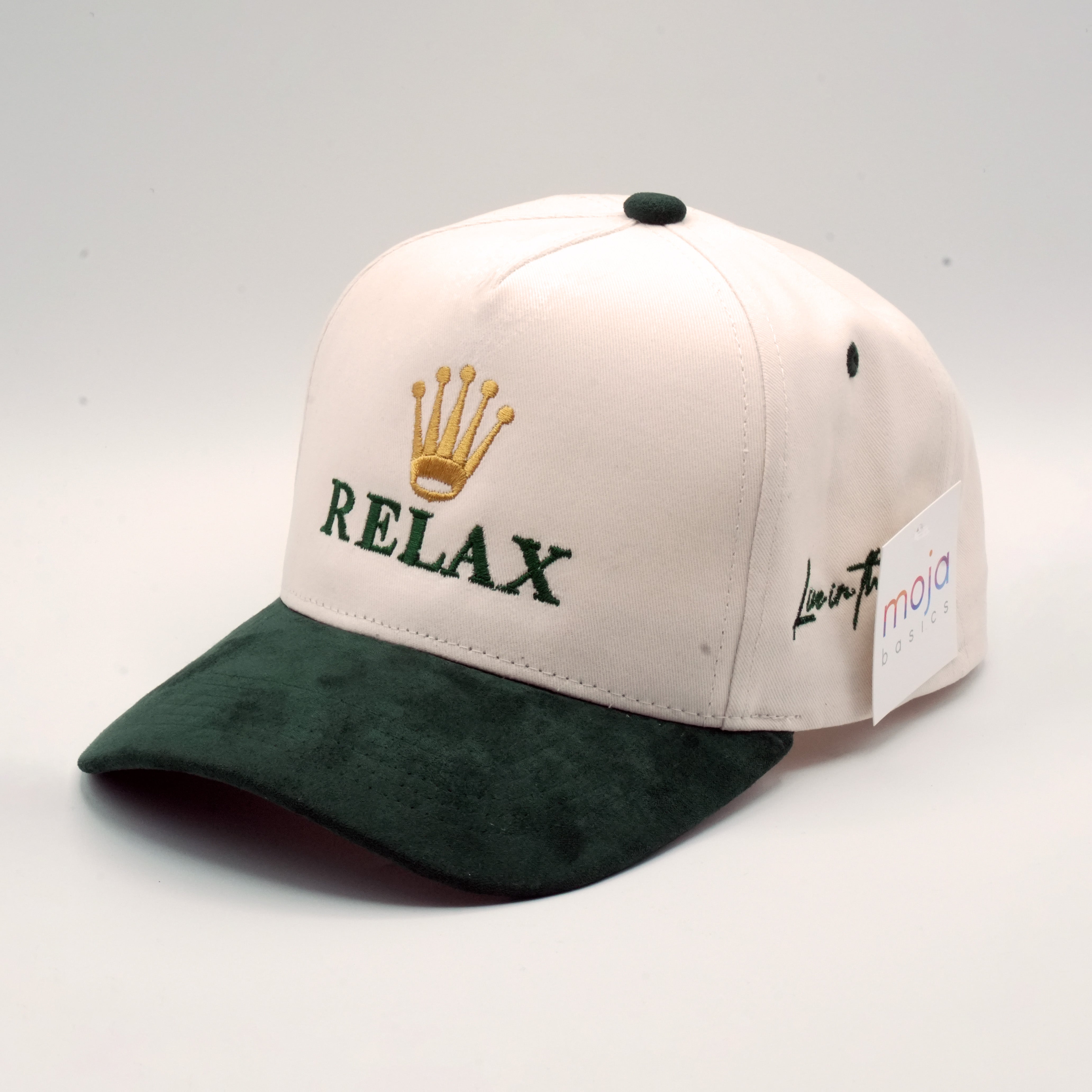 Relax - Premium Hat A-Frame Snapback Adjustable - Suede Feel Finish - 5 Panel - USA