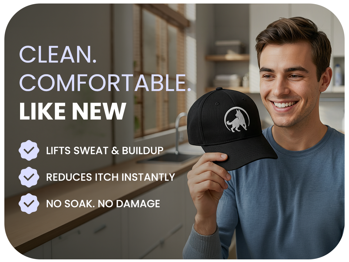 Hat Renew™ Foaming Hat Cleaner – Sweat Stain & Odor Remover (No Washing Machine Needed)