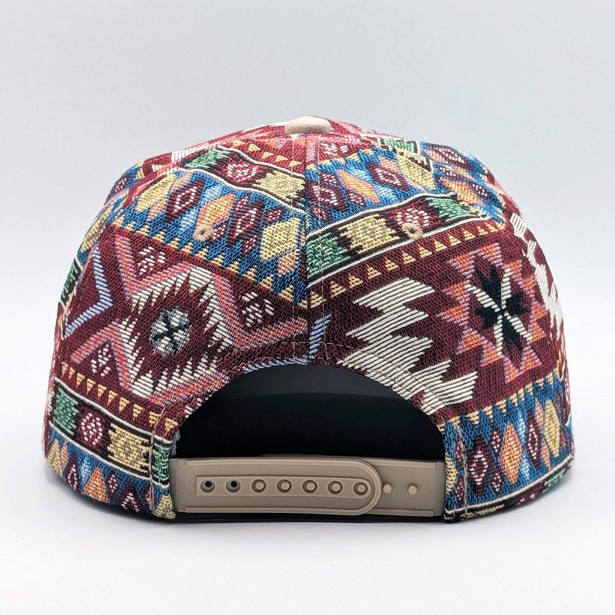 Jacquard Aztec Snapback Hat – Woven Pattern & Suede Brim - Multiple Colors