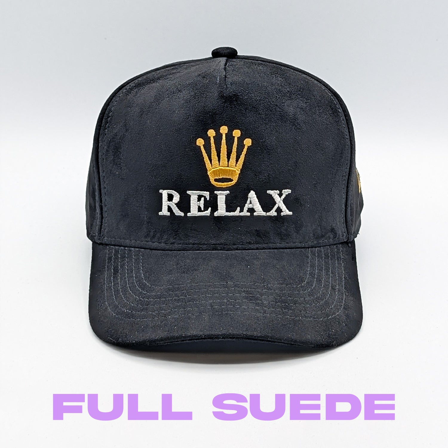 Relax - Premium Hat A-Frame Snapback Adjustable - Suede Feel Finish - 5 Panel