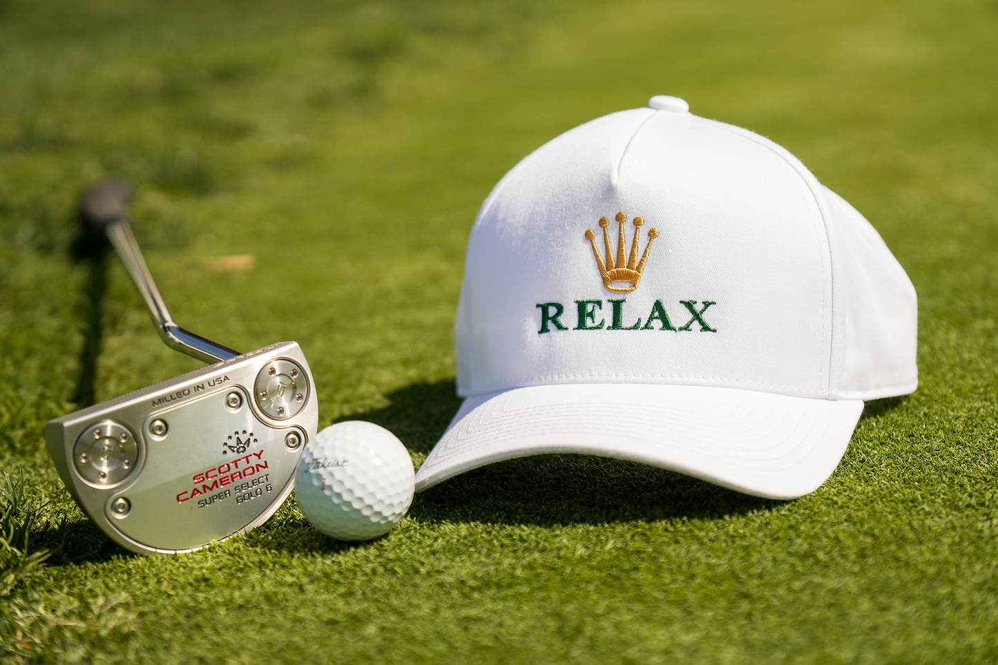 RELAX Golf Hat | Funny | Parody | Rolex | Snapback Hat