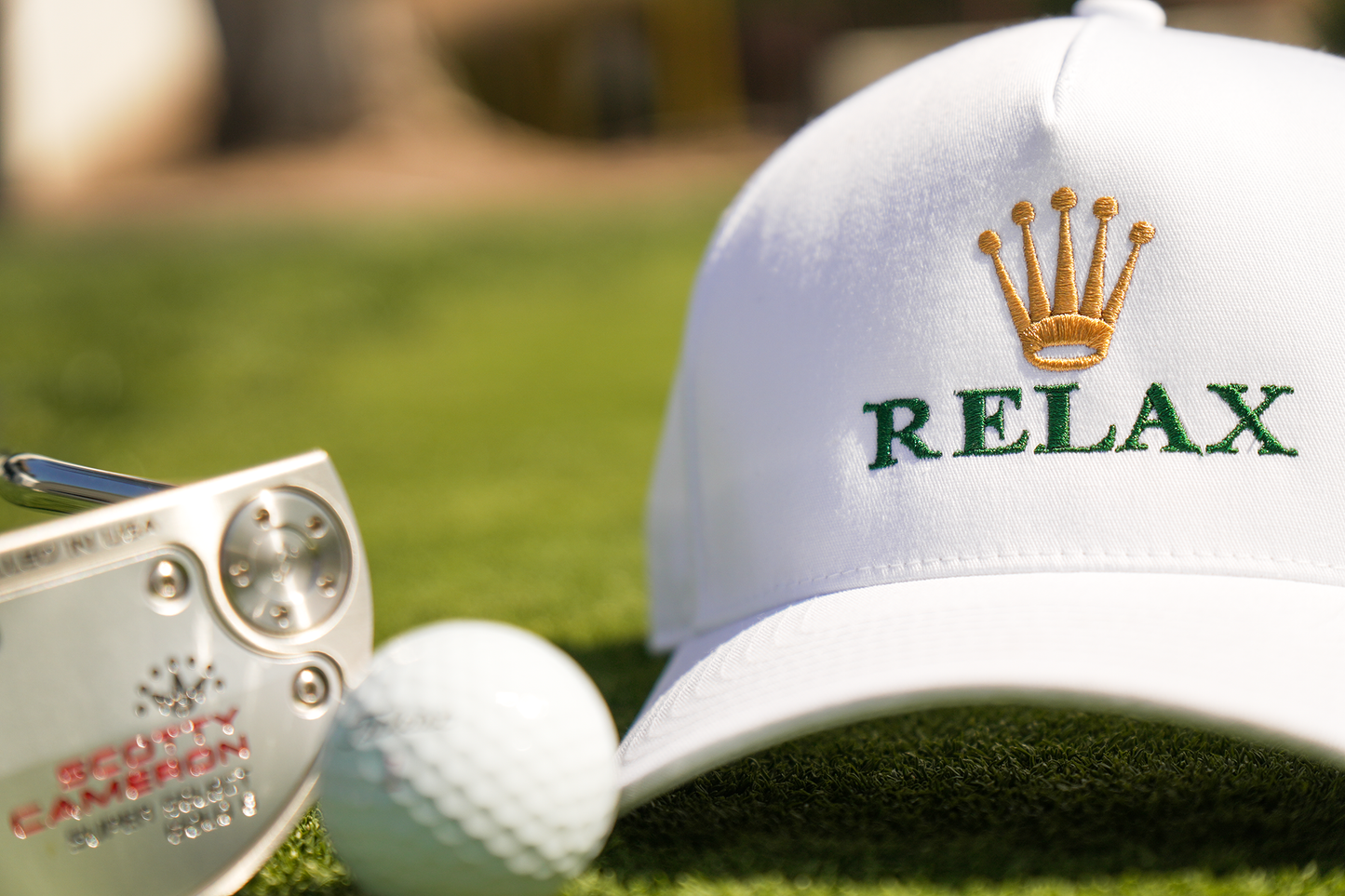 RELAX Golf Hat | Funny | Parody | Rolex | Snapback Hat