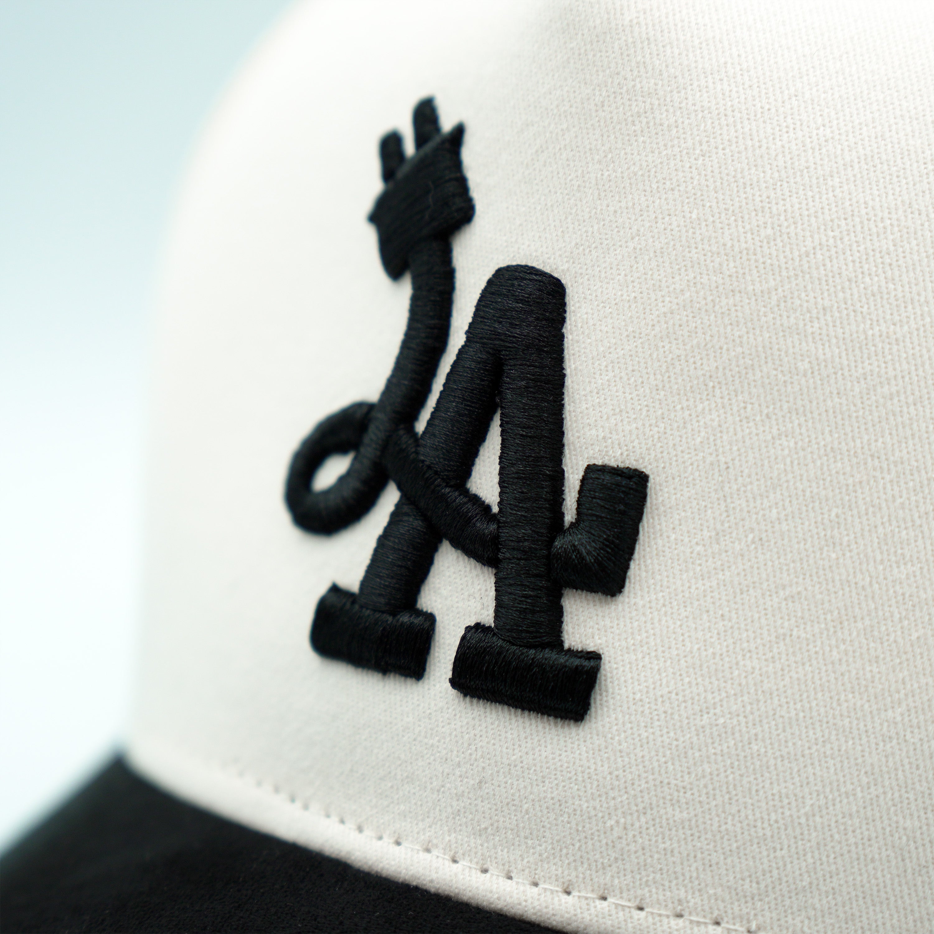 LA Plug - NATURAL/BLACK (Suede Brim) - Premium A-Frame Snapback