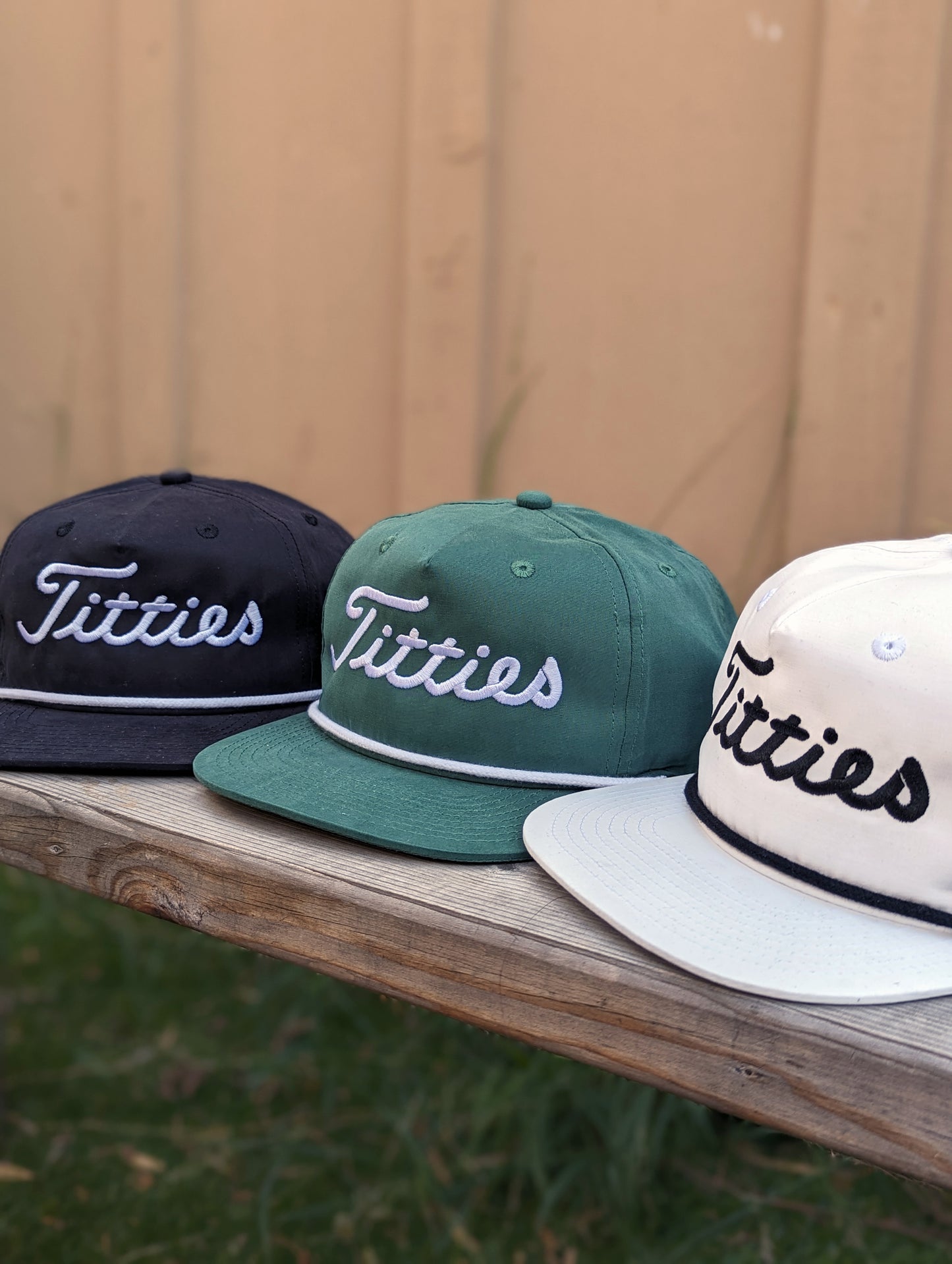 Titties - Titleist Golf Rope Hat | Funny | Parody | Masters | Snapback Hat