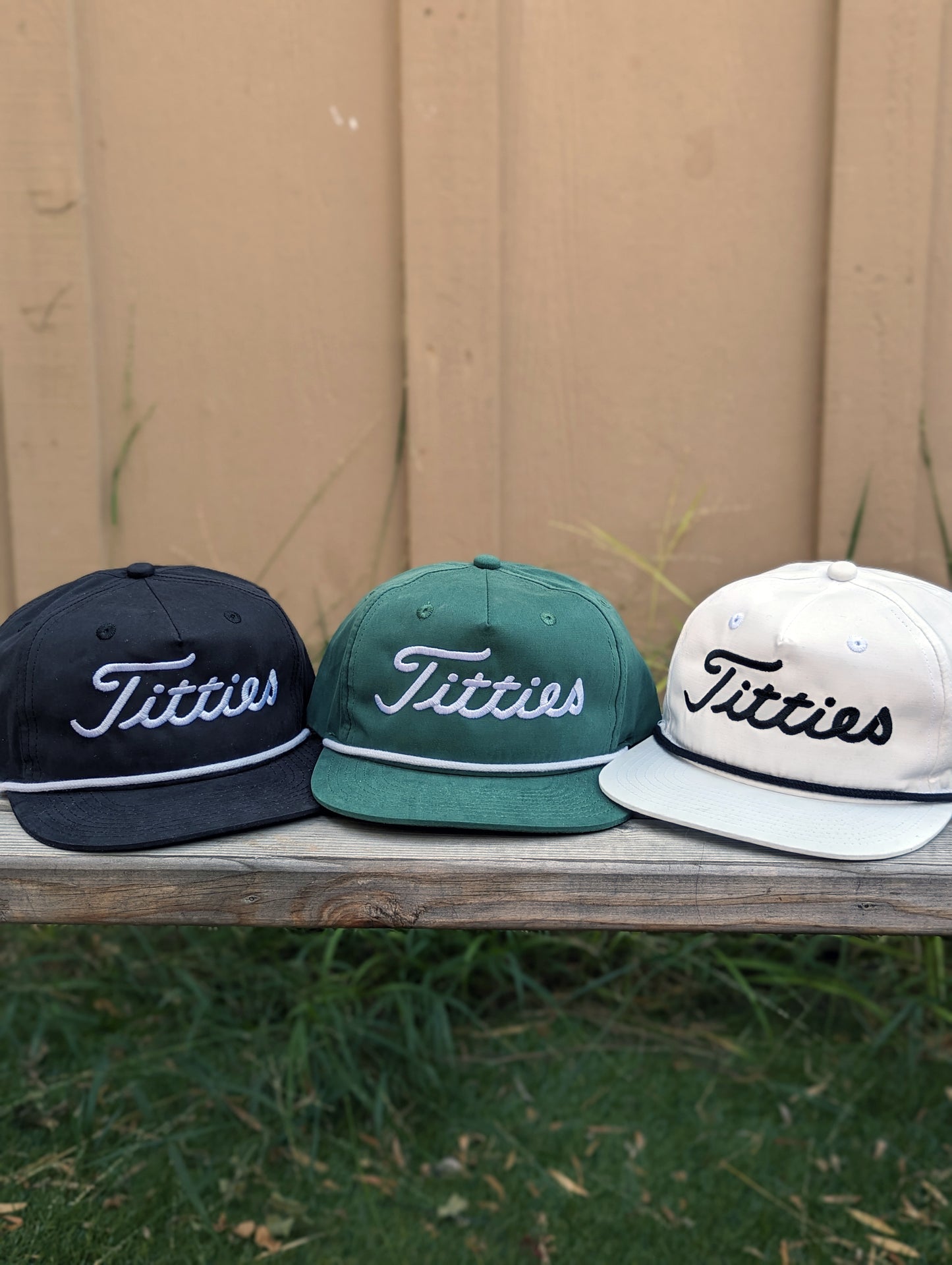 Titties - Titleist Golf Rope Hat | Funny | Parody | Masters | Snapback Hat