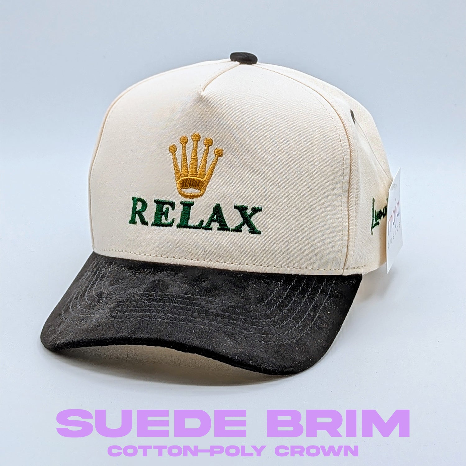 Relax - Premium Hat A-Frame Snapback Adjustable - Suede Feel Finish - 5 Panel