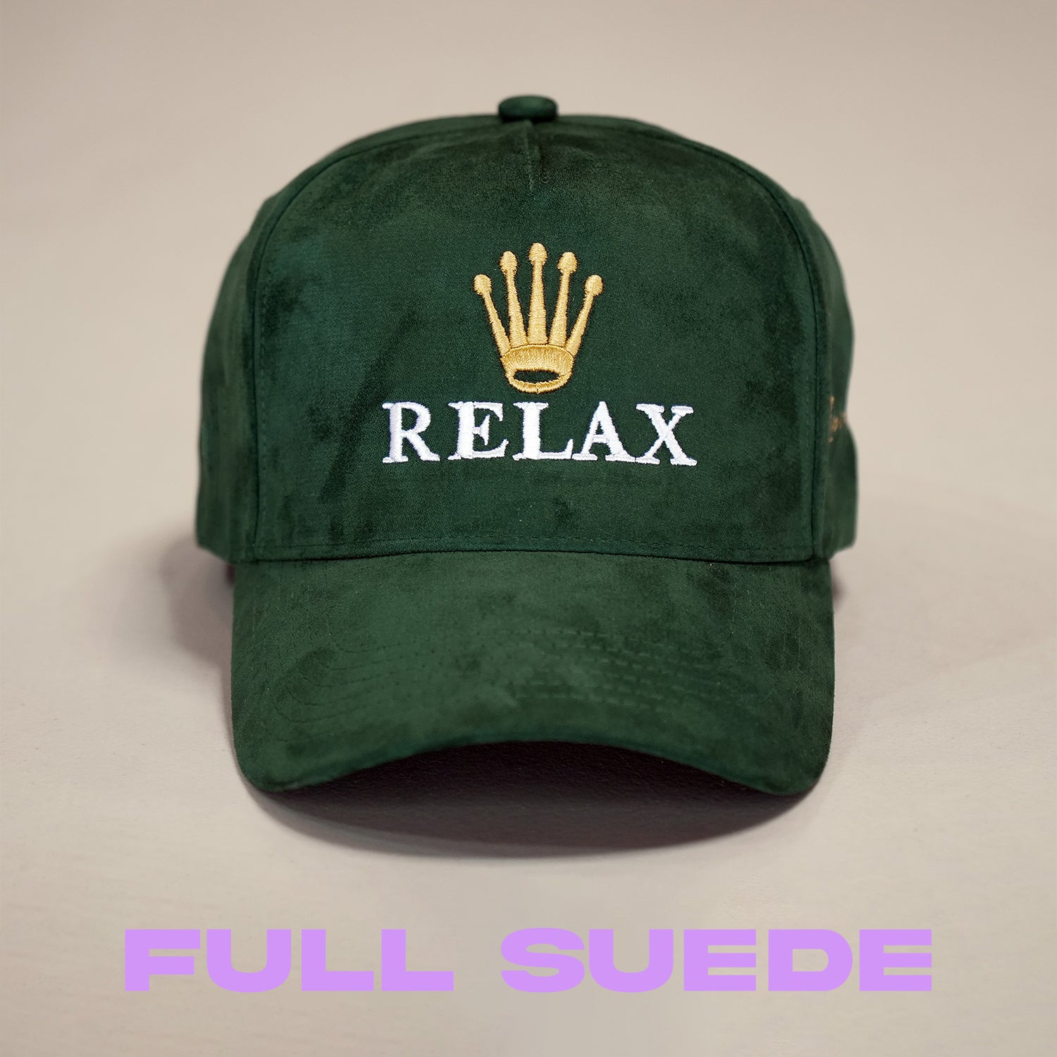 Relax - Premium Hat A-Frame Snapback Adjustable - Suede Feel Finish - 5 Panel