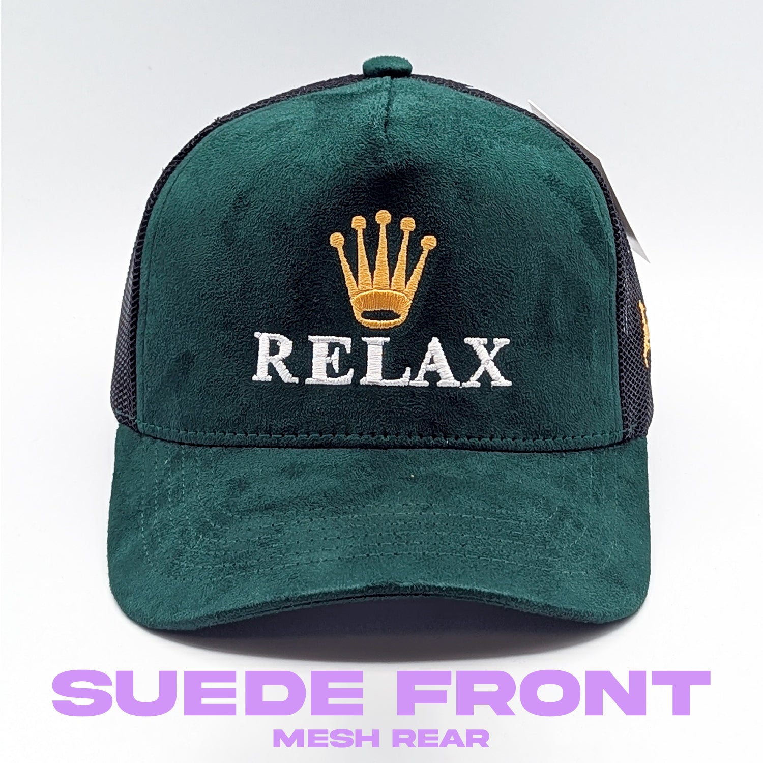 Relax - Premium Hat A-Frame Snapback Adjustable - Suede Feel Finish - 5 Panel