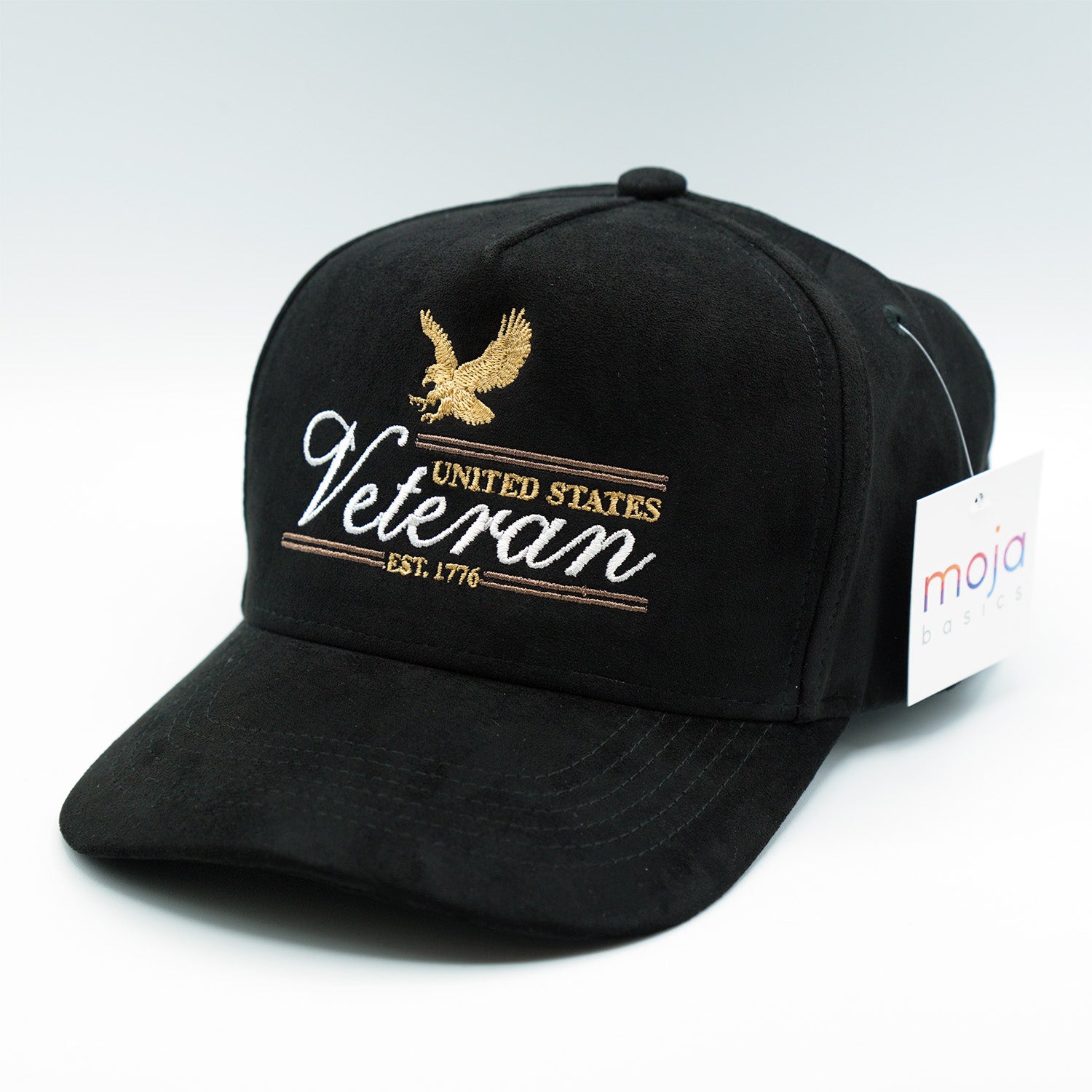 U.S. VETERAN - Premium Hat A-Frame Snapback Adjustable - Suede Feel Finish - 5 Panel