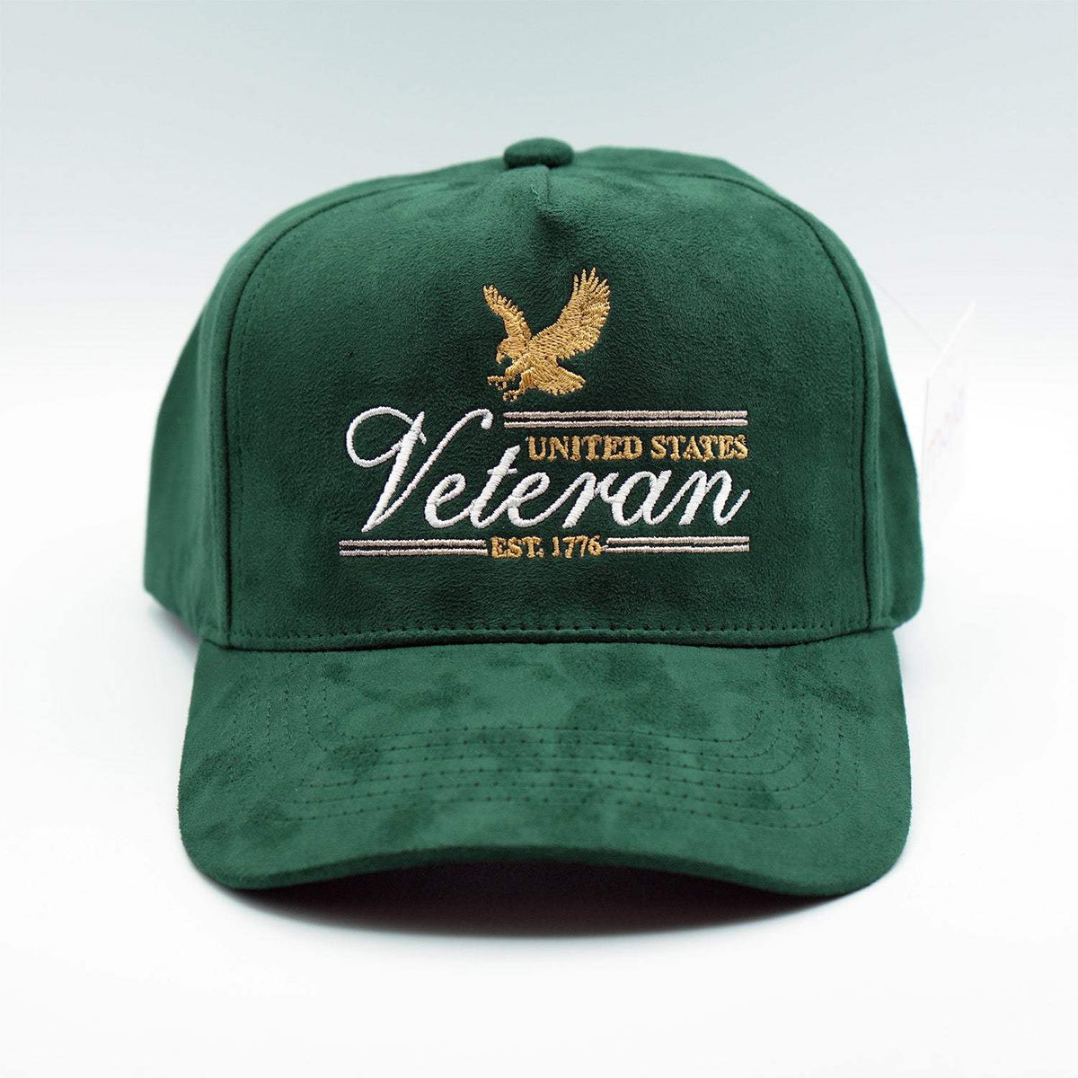 U.S. VETERAN - Premium Hat A-Frame Snapback Adjustable - Suede Feel Finish - 5 Panel
