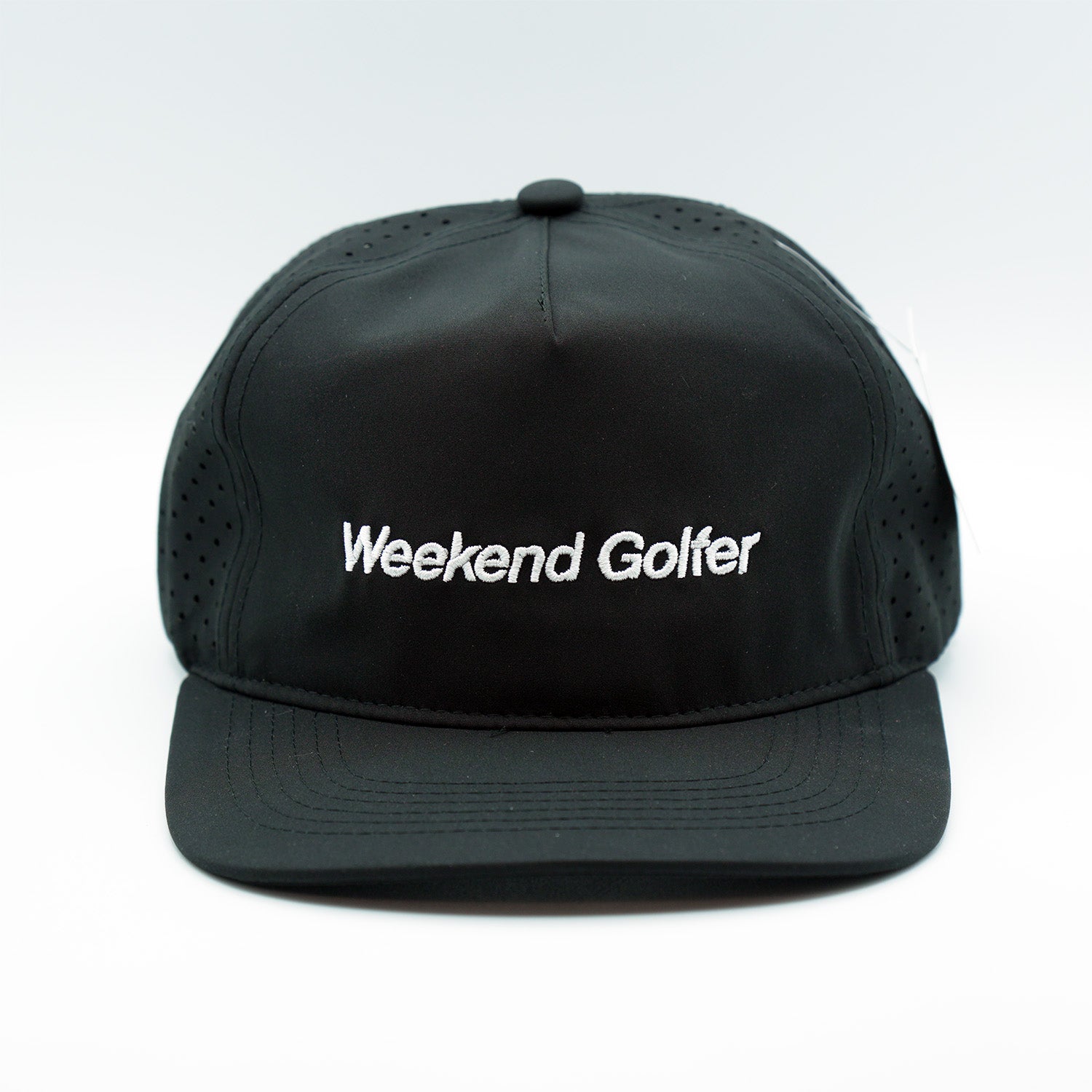 Weekend Golfer performance snapback golf hat front view