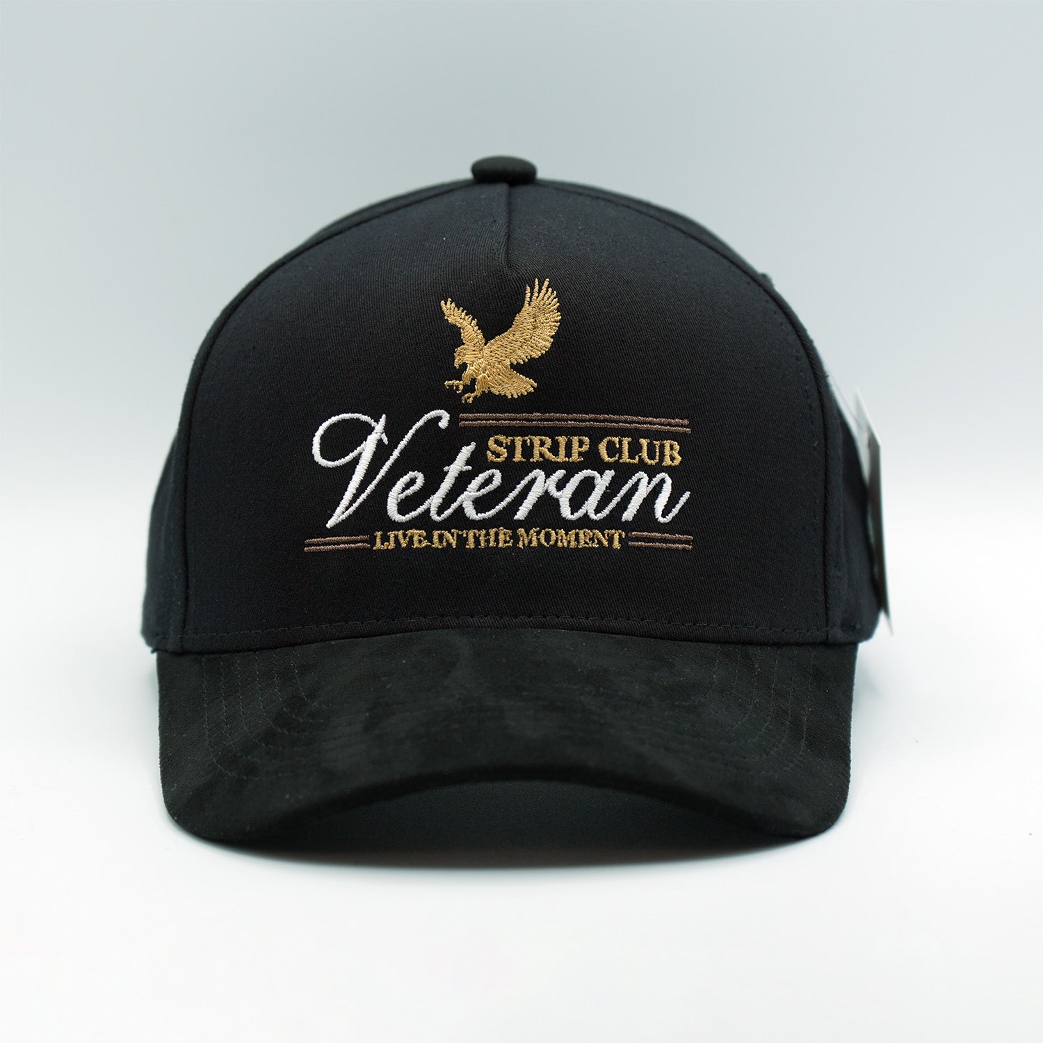 STRIP CLUB VETERAN - Premium Hat A-Frame Snapback Adjustable - Suede Feel Brim - 5 Panel