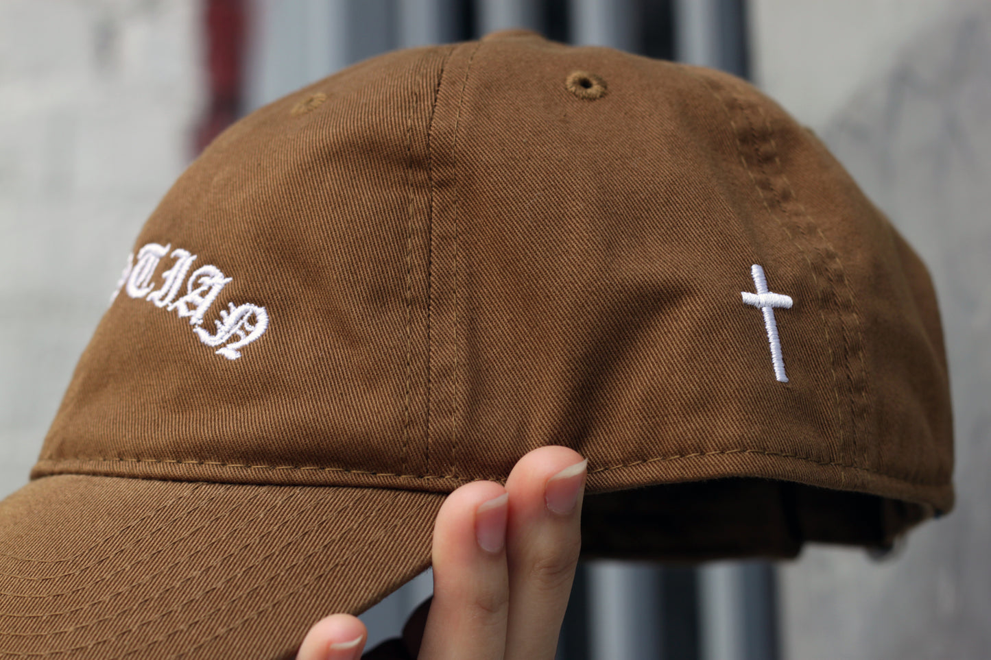 CHRISTIAN - Premium Dad Hat - With Cross on Side