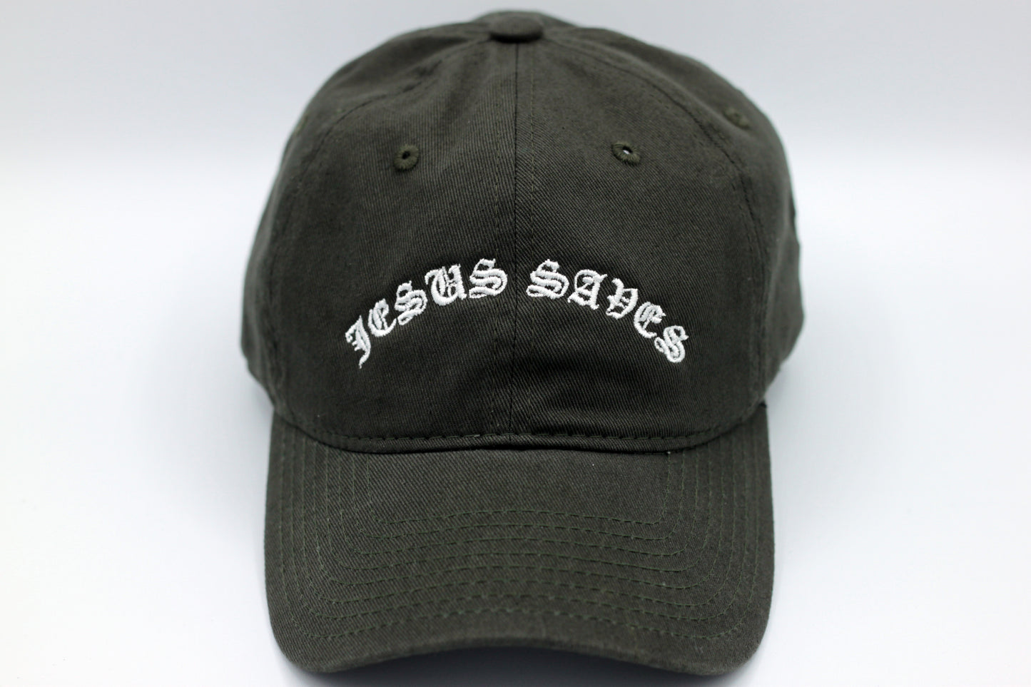 JESUS SAVES - Premium Dad Hat - With Cross on Side